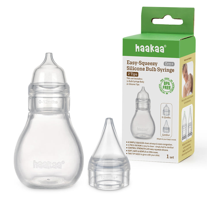 Easy-Squeezy Silicone Bulb Syringe - 2 tips – Haakaa Middle East