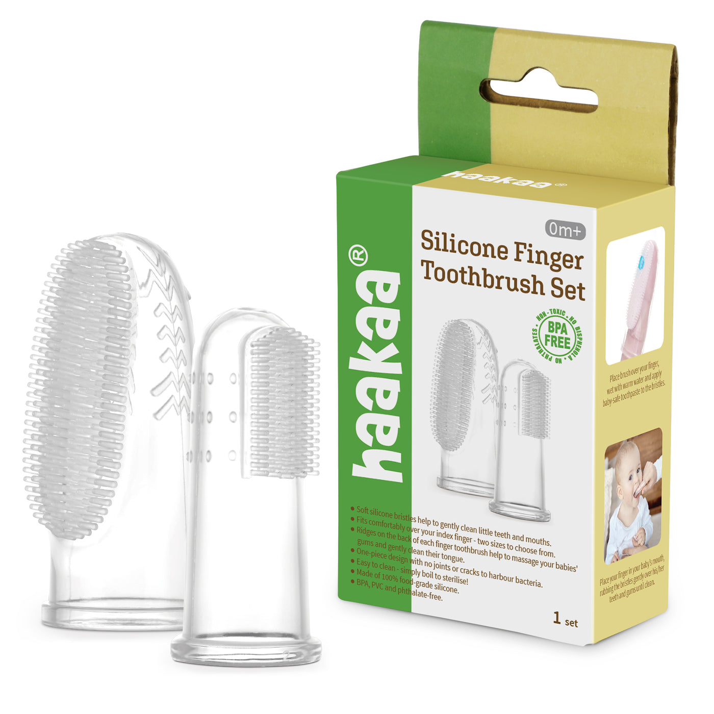 Silicone Finger Brush - 2pc (Regular + XL)