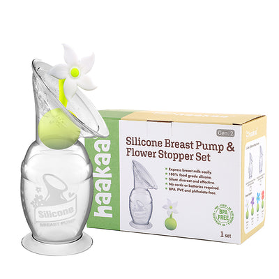 Silicone Breast Pump 150ml + Flower Stopper