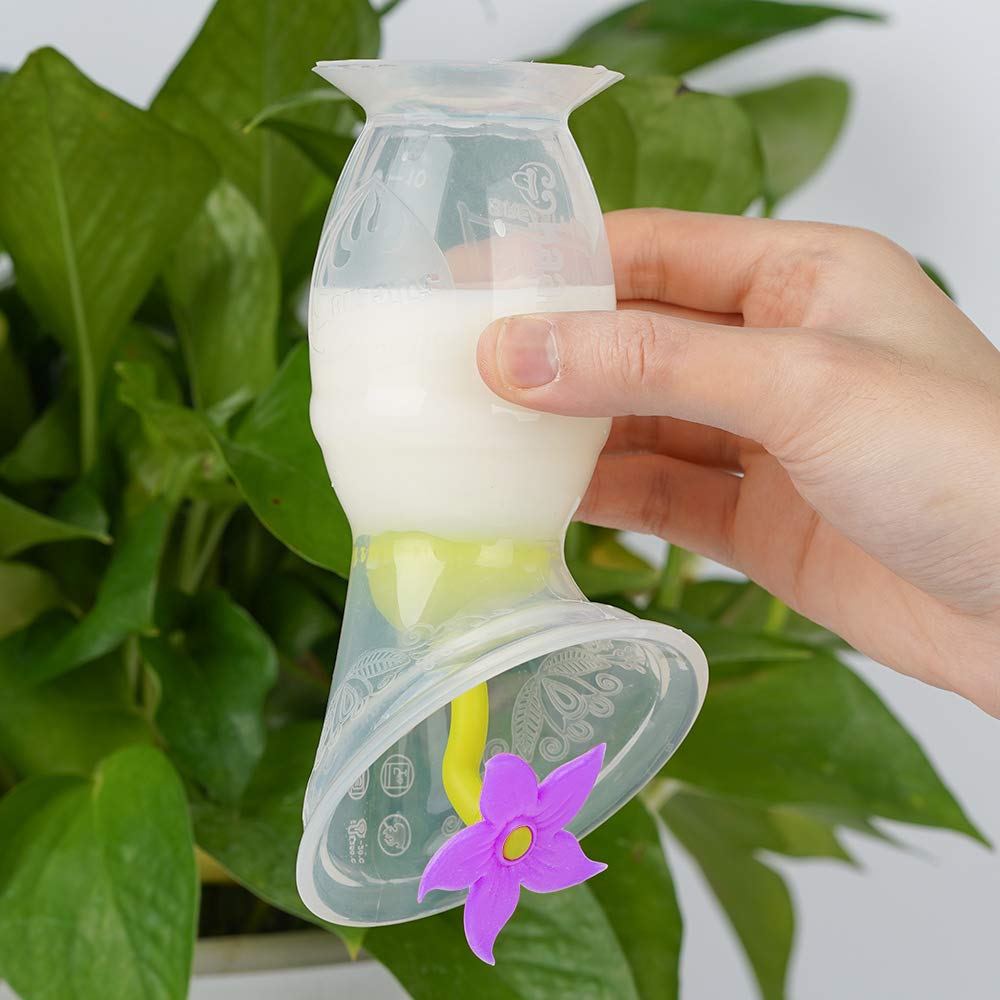 Haakaa Breast Pump With Suction Base And White Flower Stopper